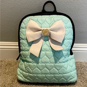 Mint color Betsey Johnson backpack like new